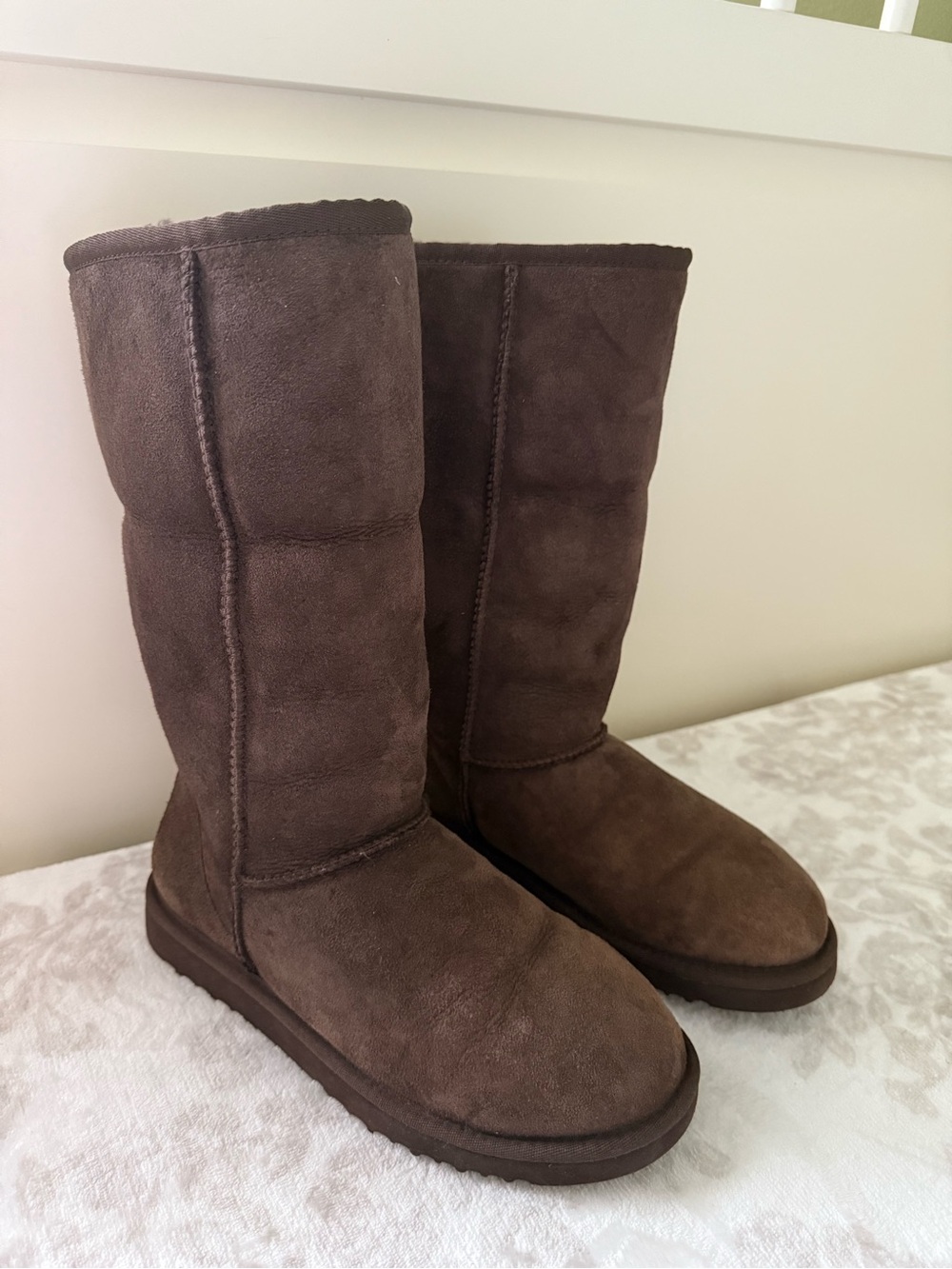 UGG Australia Classic Tall Chocolate Brown Shearling Winter Boots